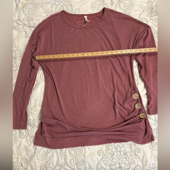 Yincro 2X long sleeve cozy sweater pink/mauve color - Picture 7 of 9